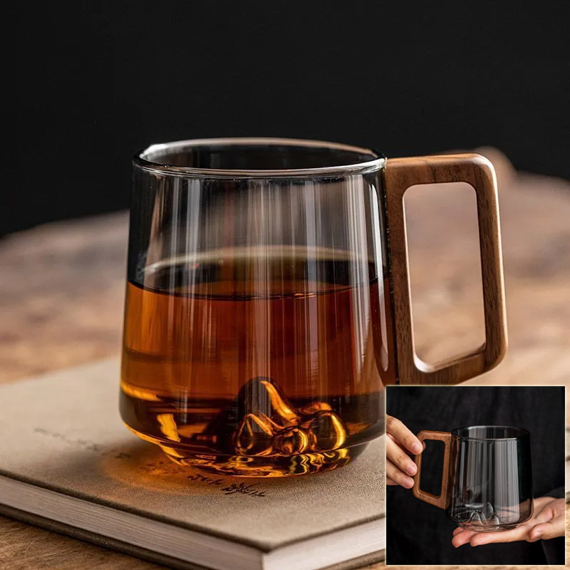 側木柄玻璃飲品杯